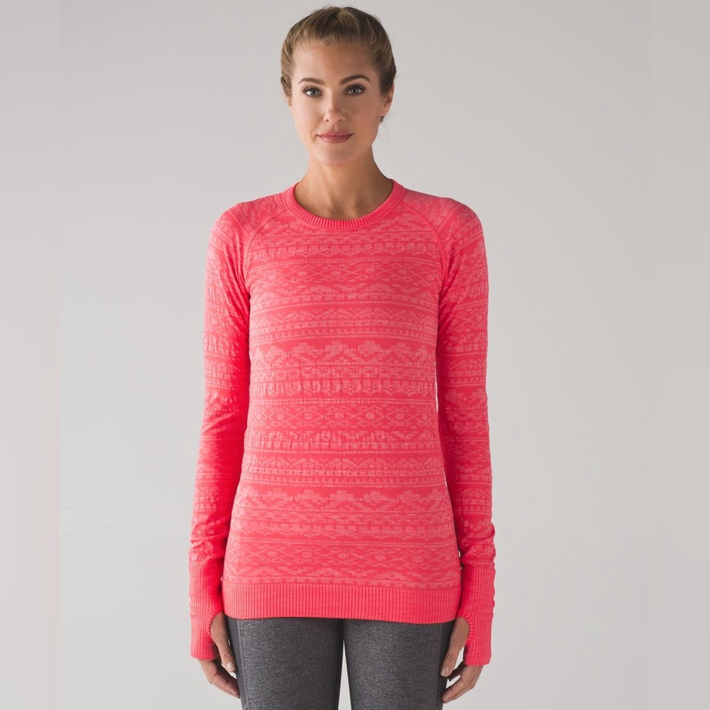 Lululemon Rest Less Pullover
Heathered Electric Coral Size 6
